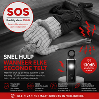 SafeSound Pro – Persoonlijk Alarm 130 dB met LED-zaklamp | Sleutelhanger