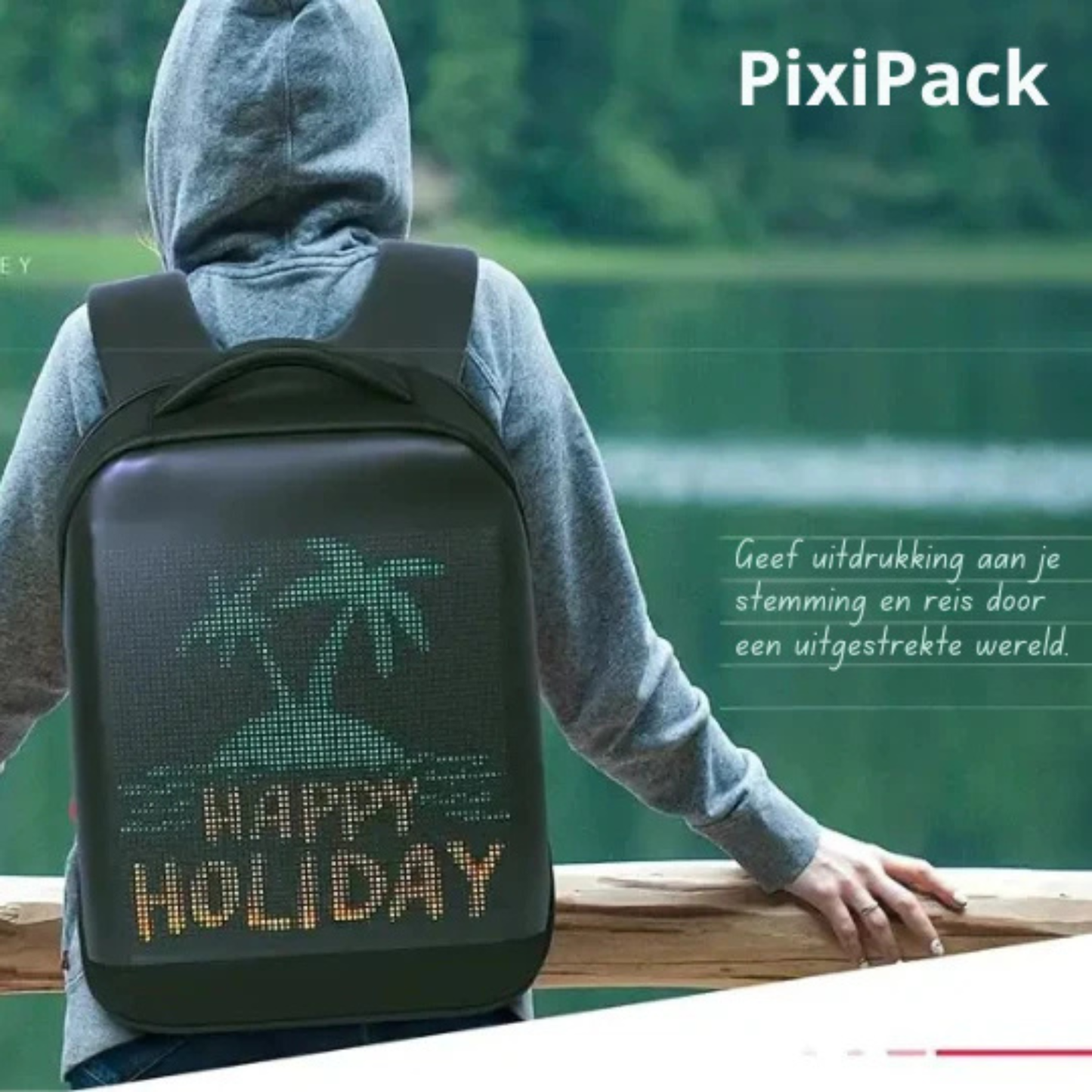 PixiPack LED Rugzak – Zichtbaarheid & Veiligheid in het Donker