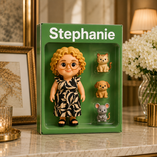 Gepersonaliseerd Popportret – Foto naar Cartoon Acryl Plaquette