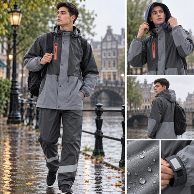RainShield regenpak Grijs-zwart