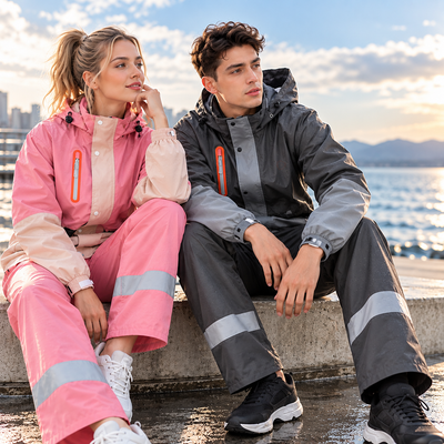 RainShield – Regenpak voor Dames & Heren | Waterdichte Regenjas + Regenbroek met Reflectie