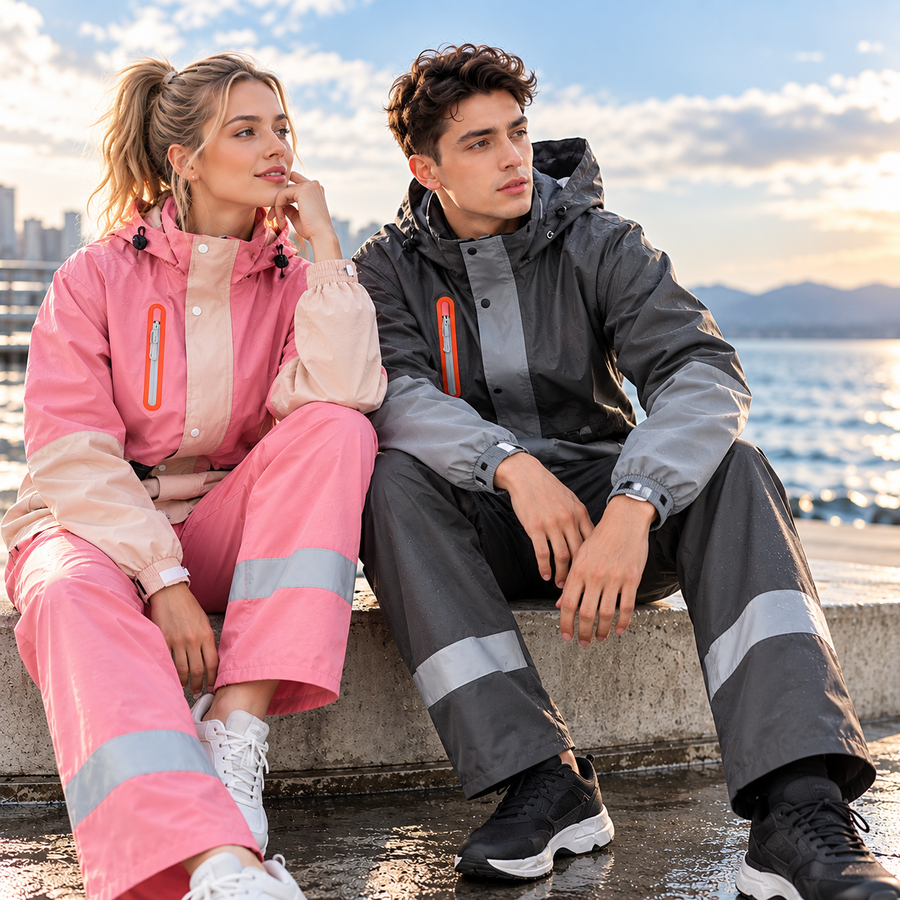 RainShield – Regenpak voor Dames & Heren | Waterdichte Regenjas + Regenbroek met Reflectie