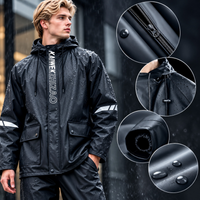 RainFlow – Regenpak met Jas en Broek voor Scooter & Fiets | Waterdicht PVC met Reflectie, M t/m 3XL