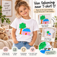 Van tekening naar T-shirt: maak een foto van de tekening en wij drukken hem op het shirt