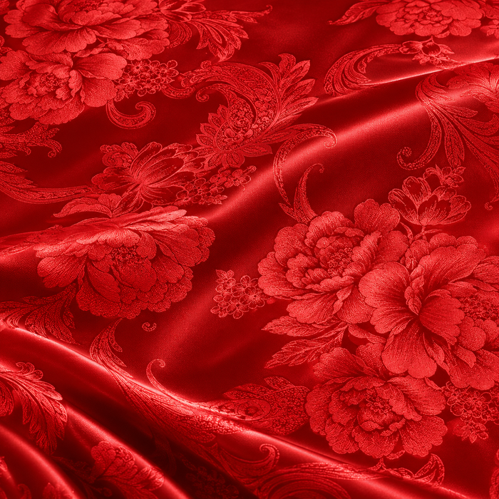 SilkDream satijn-jacquard met bloemenpatroon