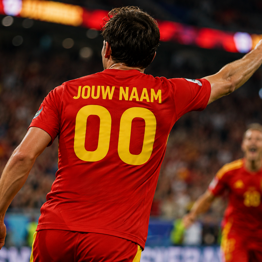 Spaans Elftal Fanshirt WK 2026 - Met Naam, Nummer & Logo