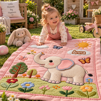 ElliName – Gepersonaliseerde Olifant Deken & Speeldeken met Naam | Voor Baby, Peuter, Kind & Tiener
