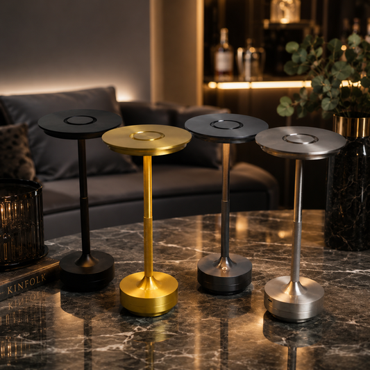 Aluminium Decoratieve LED Tafellamp - Traploos Dimbaar Oplaadbaar Retro Touch Bureaulamp