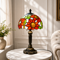 Tiffany Tafellamp Sunfield – Handgemaakte Glas-in-Lood Sfeerlamp | Vintage Bureaulamp
