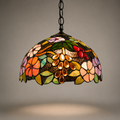 Tiffany Hanglamp Bloesem 30 cm – Handgemaakte Glas-in-Lood Hanglamp