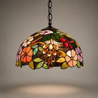 Tiffany Hanglamp Bloesem 30 cm – Handgemaakte Glas-in-Lood Hanglamp