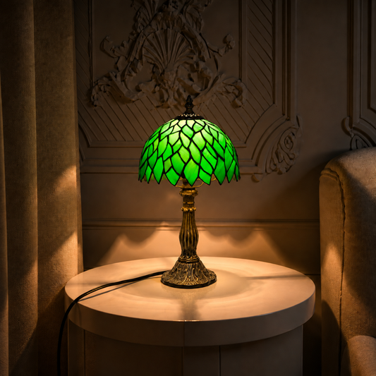 Tiffany Tafellamp Bloomsbury – Handgemaakte Glas-in-Lood Sfeerlamp | Vintage Bureaulamp
