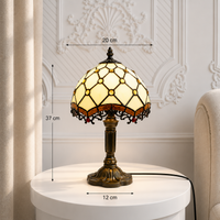 Tiffany Tafellamp Ashford – Handgemaakte Glas-in-Lood Sfeerlamp | Vintage Bureaulamp