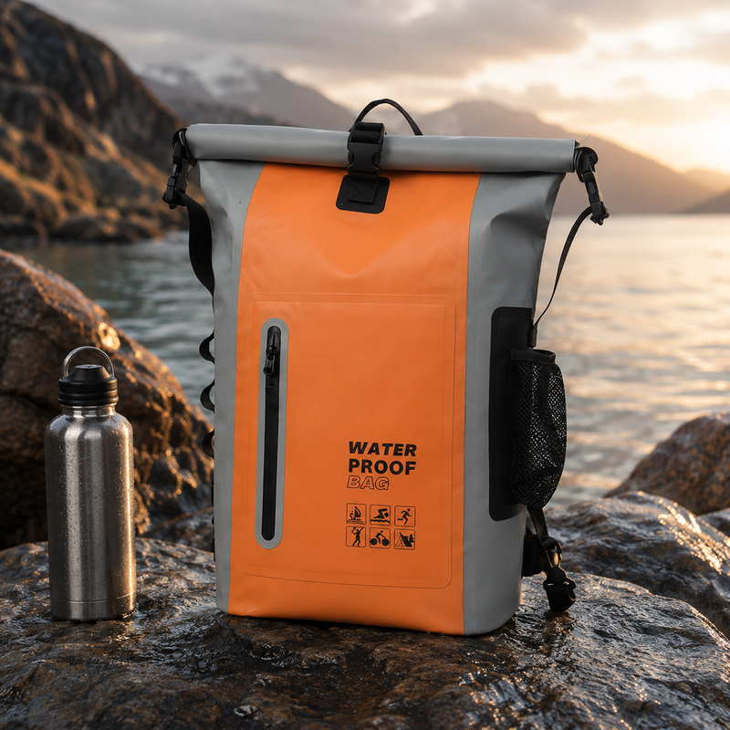 500D PVC Waterdichte Dry Bag Rugzak 25L - Kajak, Raften & Zwemmen detail