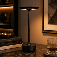 Aluminium Decoratieve LED Tafellamp - Traploos Dimbaar Oplaadbaar Retro Touch Bureaulamp